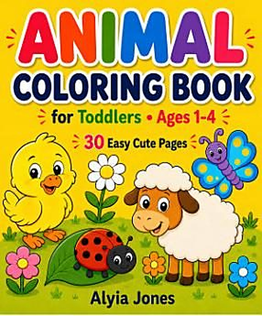Animal Coloring Book for Toddlers Ages 1–4 cover