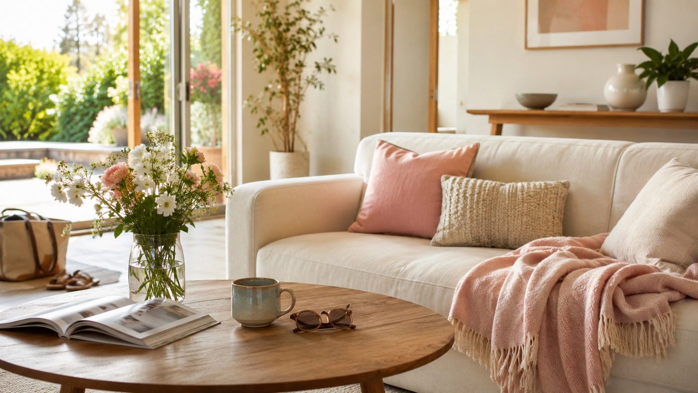 A soft, calm home setting for rest and reset.