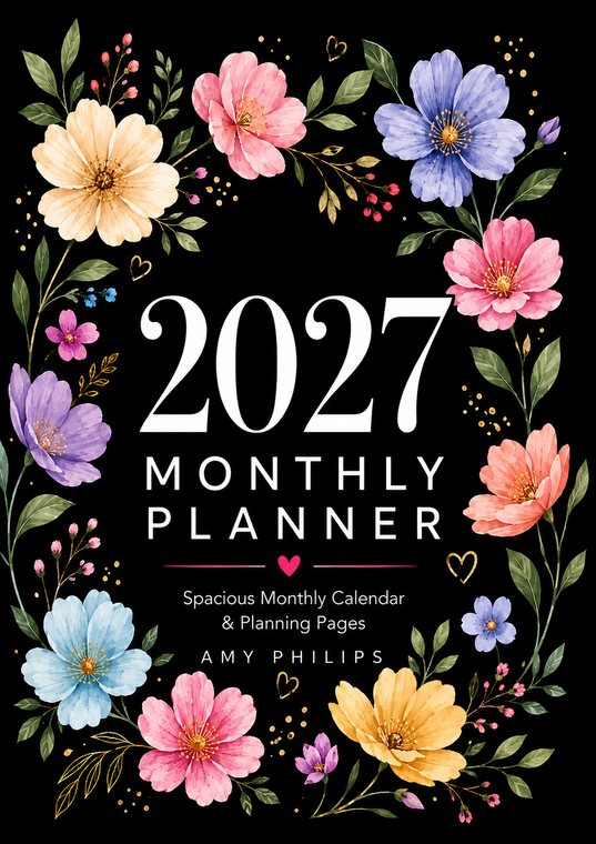 Printable 2027 Monthly Planner by Amy Philips