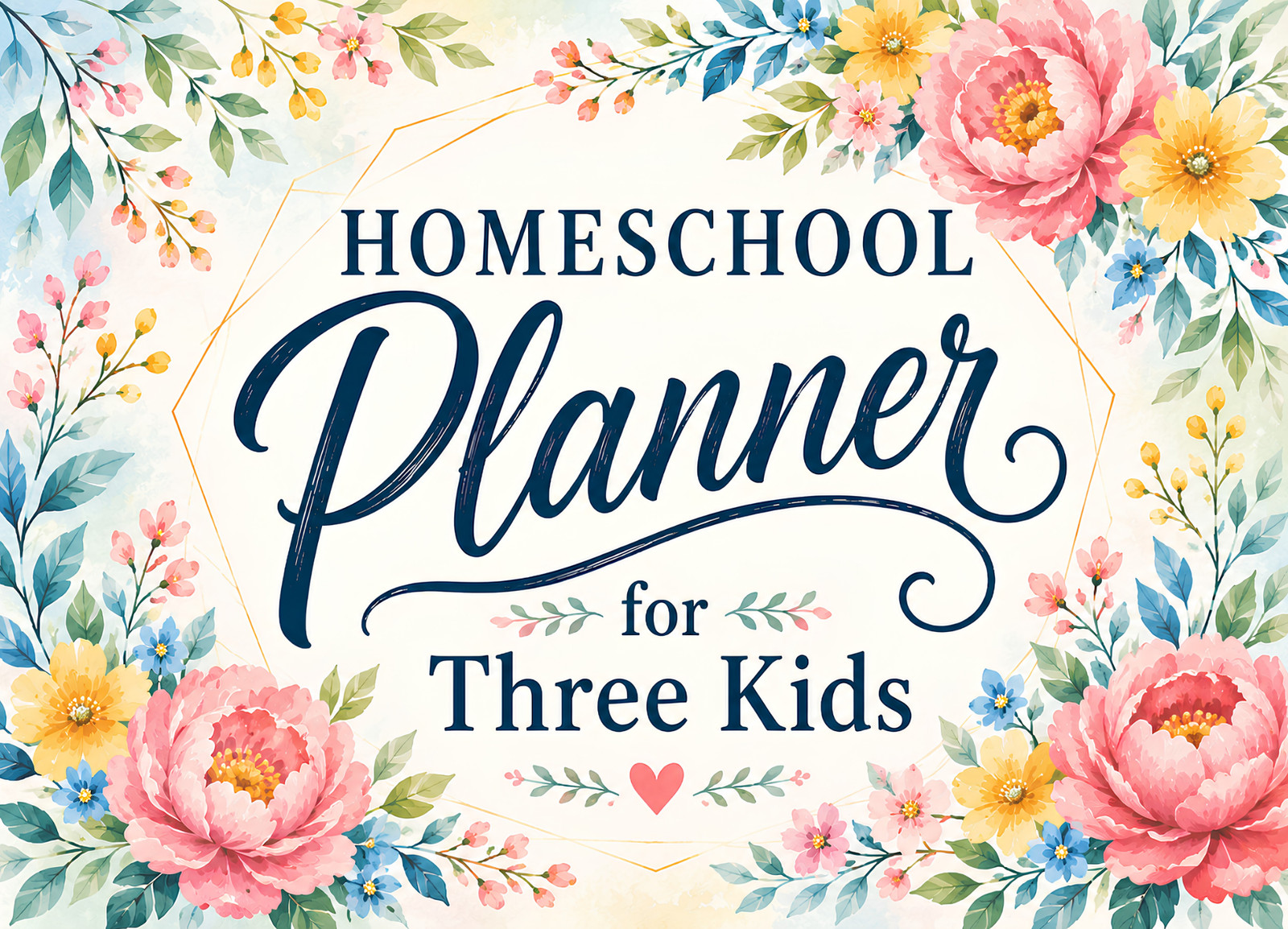 Homeschool Planner for Three Kids cover