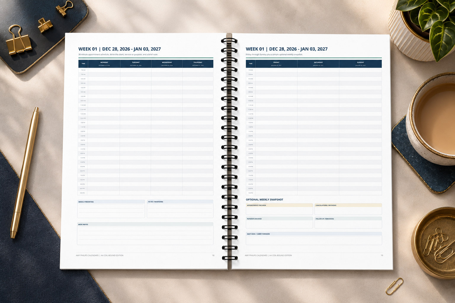 2027 Professional Appointment Planner — the print edition, coil-bound
