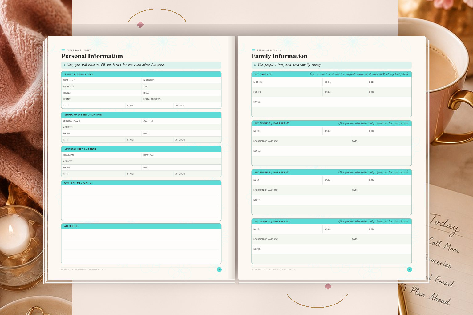 End of Life Planner — the digital edition, on screen