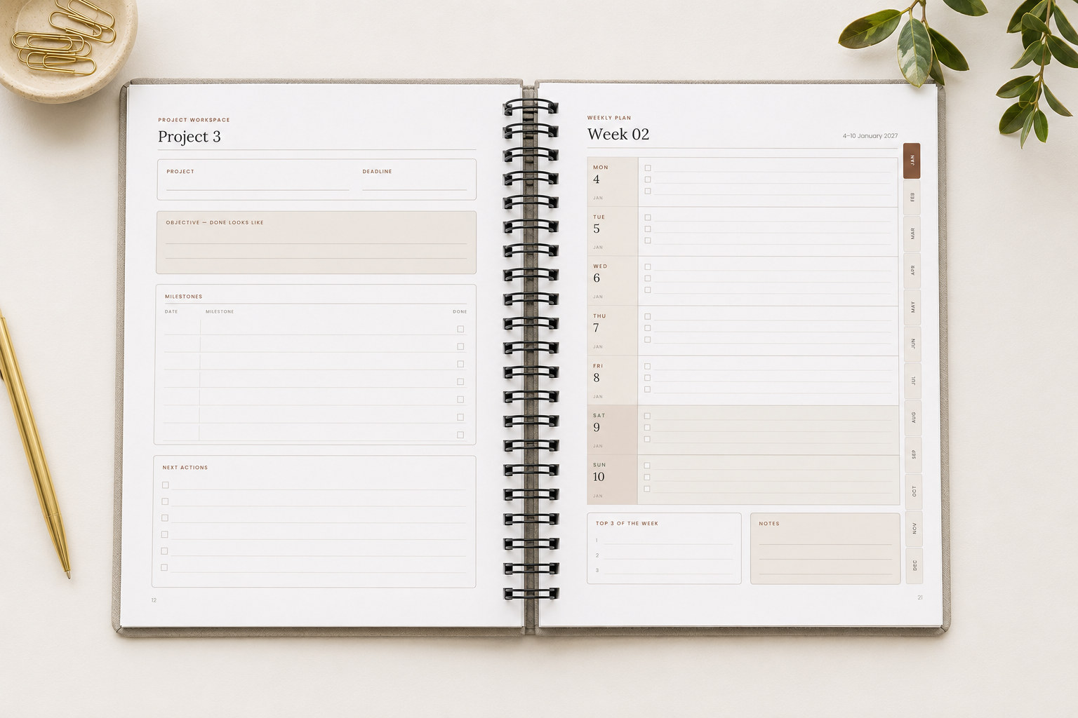 The 2027 Planner — the print edition, coil-bound
