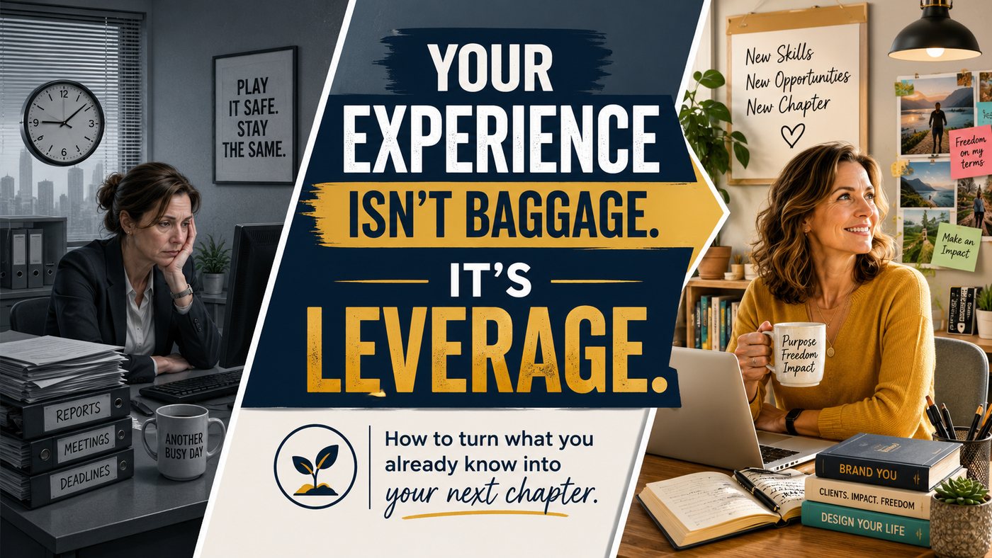 Your experience is not baggage, it is leverage: turning what you know into your next chapter.